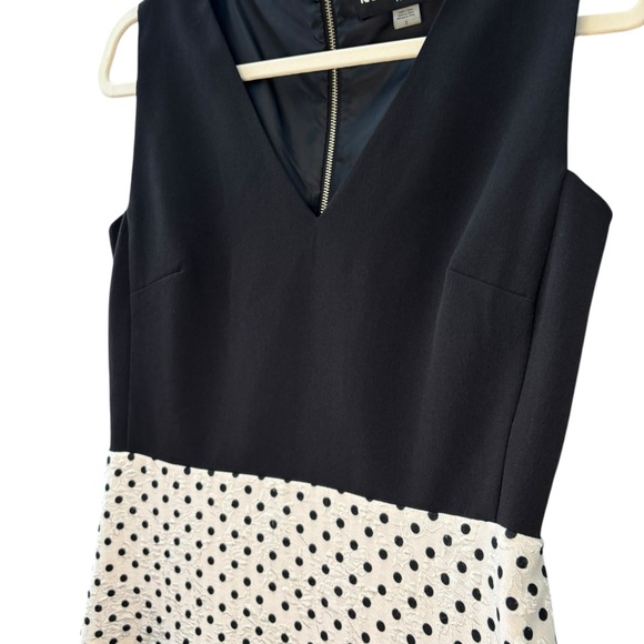 Karl Lagerfeld (size 8) Black and White Polka Dot Midi Dress - Picture 6 of 8